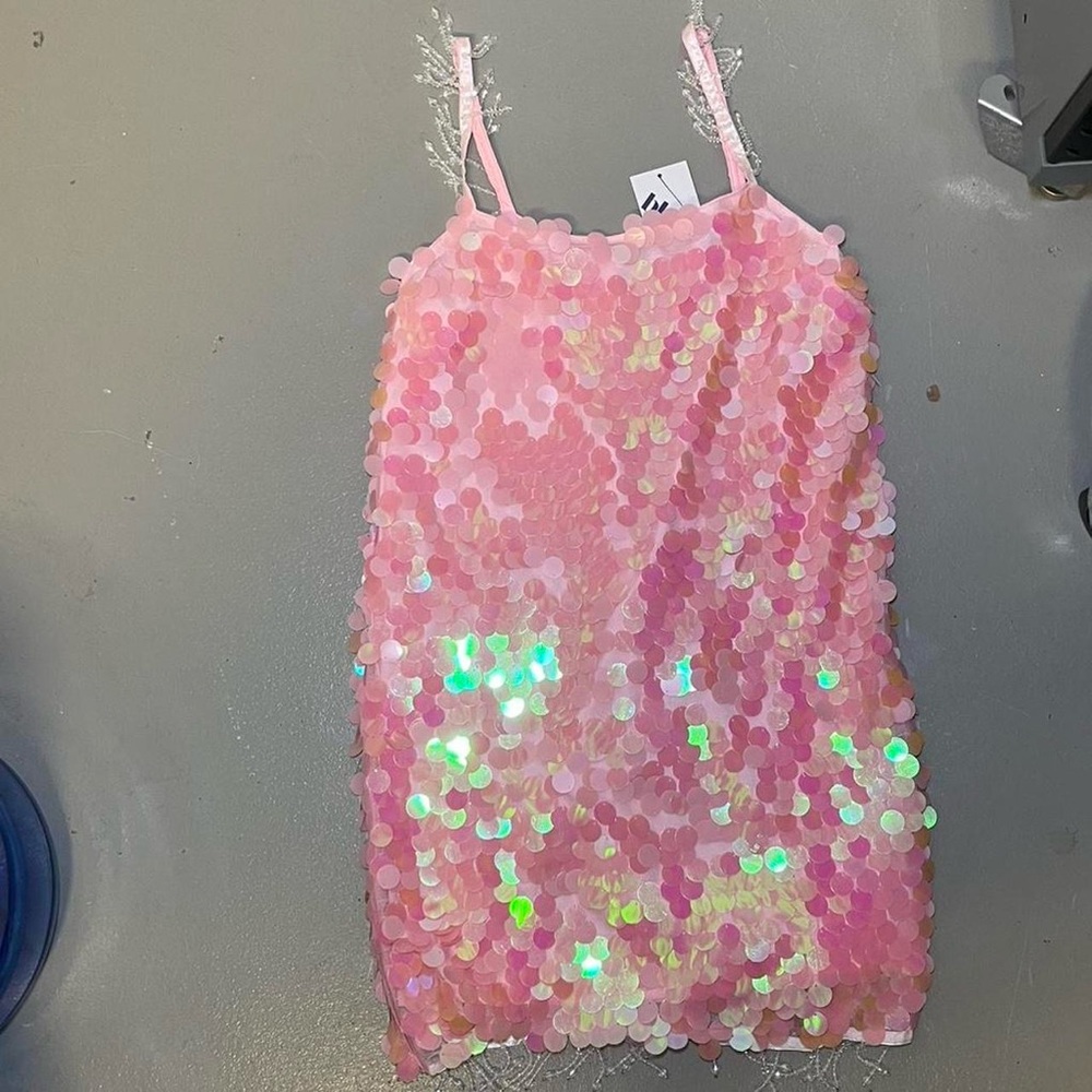 Pink Sequin and Beaded Dress